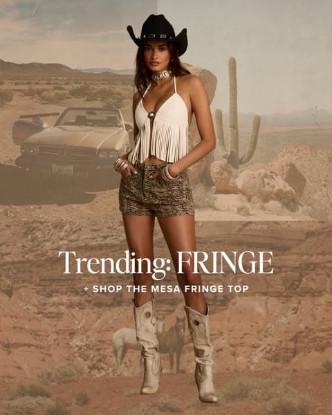 The fringe top made for summer concerts and nights out. Shop the top →