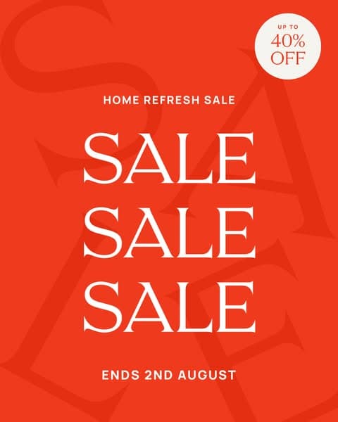 Final week. More savings. Up to 40% off.