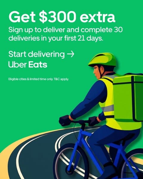 Earn your way with Uber Eats