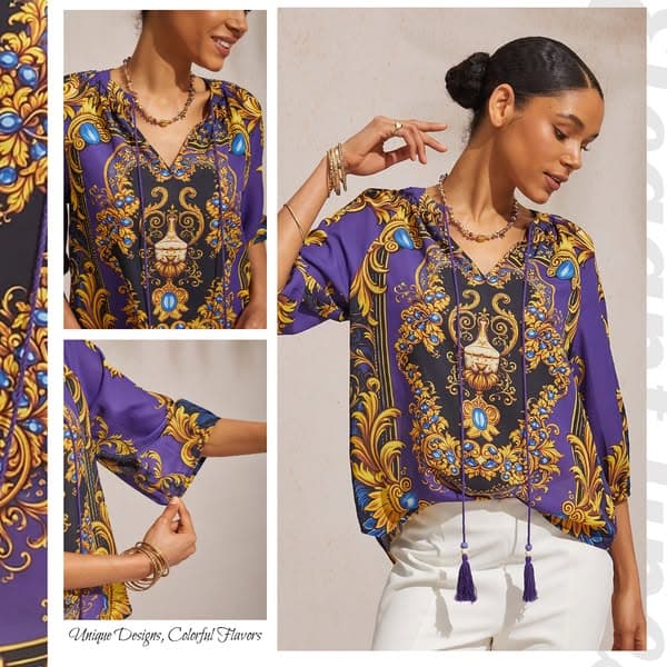 ✈️ Stand Out with Midnight Blue Baroque Prints