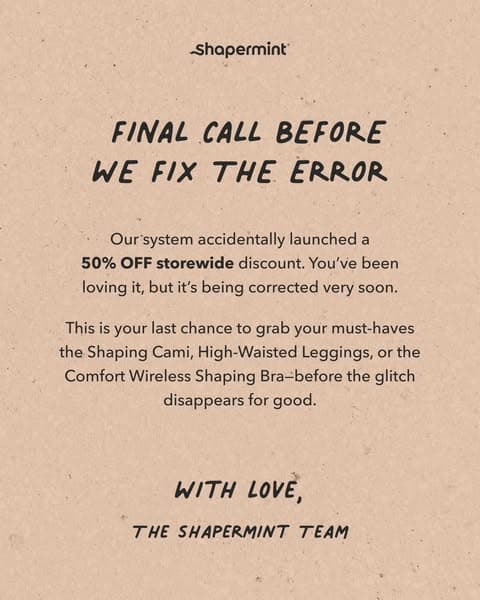 Oops… 50% OFF 🚨