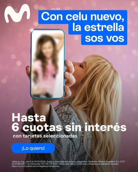 Aprovechá hasta 6 cuotas sin interés 📱🤟
