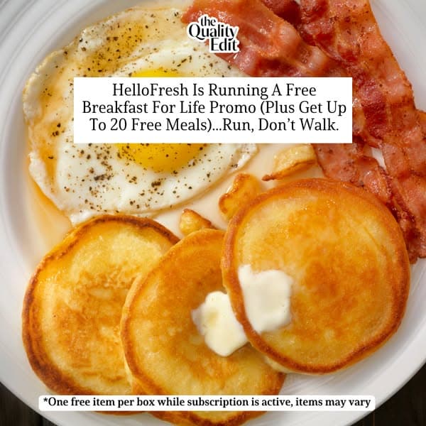 Free Breakfast for Life w/ code TQE20FMB