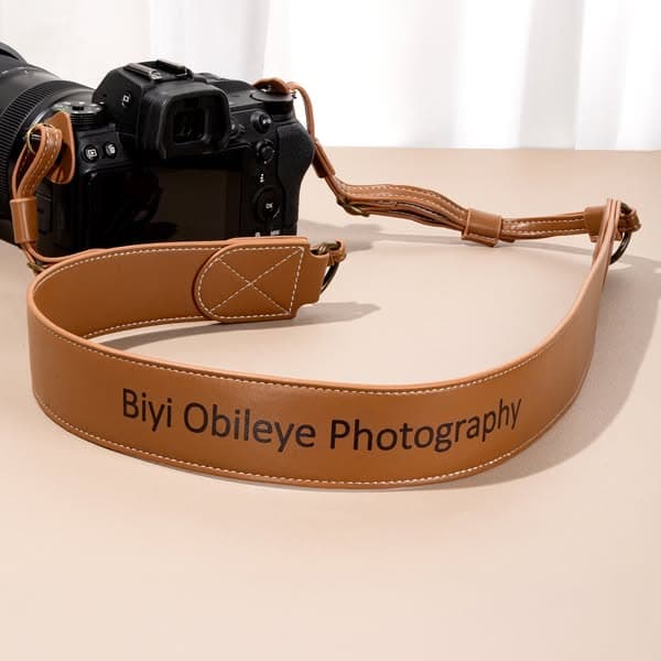 Personalized Name Genuine Leather Camera Strap, Adjustable Neck Shoulder Strap for Camera, Photography Accessories, Gift for Photographers/Shutterbugs
