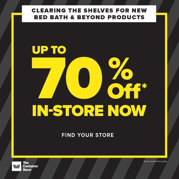 Save Up to 70% In-Store!