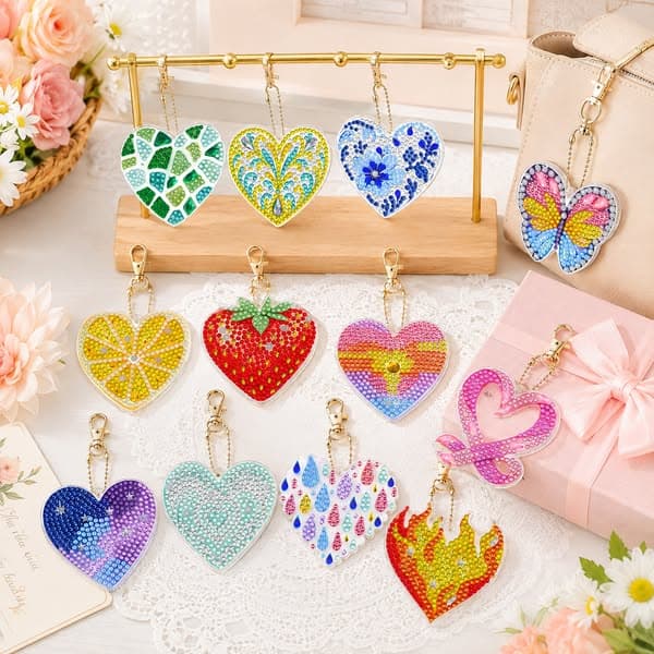 💎 DIY Diamond Keychains That Sparkle From Both Sides!