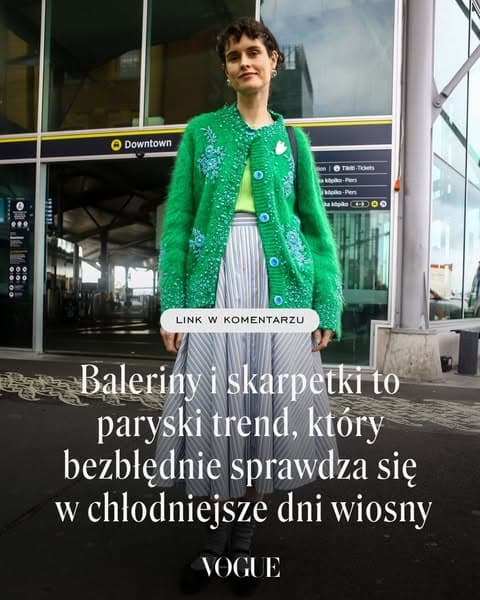 Baleriny i skarpetki to paryski trend, który bezbłędnie sprawdzi się w chłodniejsze dni wiosny