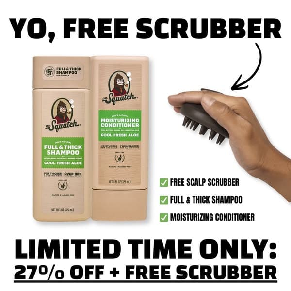 🔥 FREE SCALP SCRUBBER + 27% OFF 💪