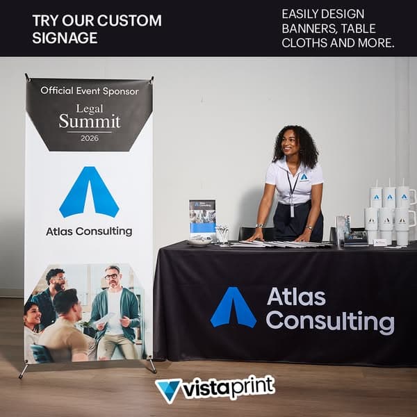 Take 15% off signage with SIGNS15