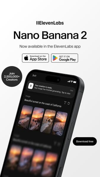 ElevenLabs | Join 2,000,000+ Creators | Most Realistic Voice AI Platform, Now with Video