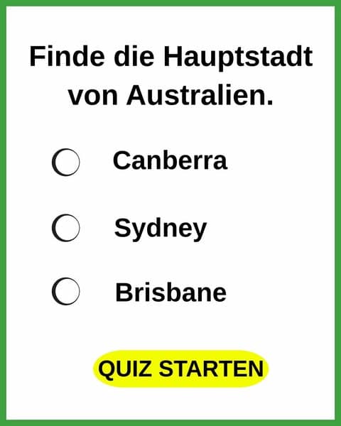 Nenne die Hauptstadt 🧠 📍