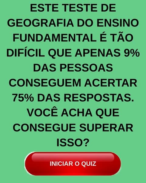 Você ainda pode passar em uma prova de geografia do ensino fundamental?