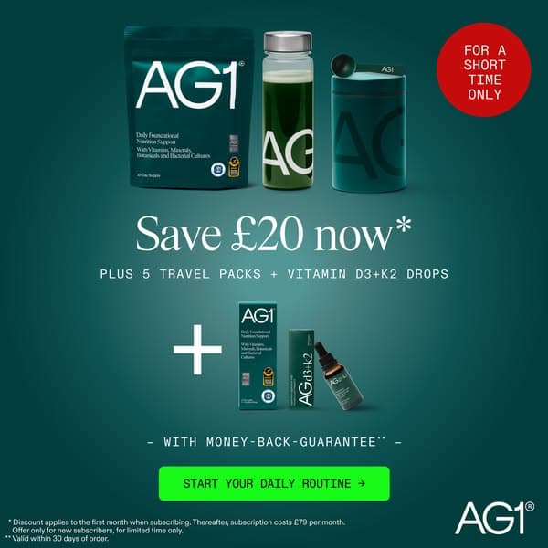 Upgrade Your Routine: Save £20 on your AG1 Welcome Kit