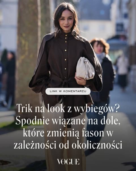 Prosty trik na look jak z wybiegów? Spodnie wiązane na dole, które zmienią fason w zależności od okoliczności