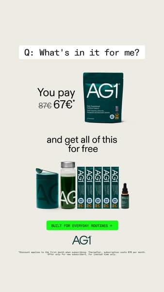 Upgrade Your Routine: Save €20 on your AG1 Welcome Kit