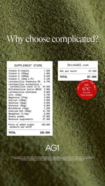 Upgrade Your Routine: Save €20 on your AG1 Welcome Kit