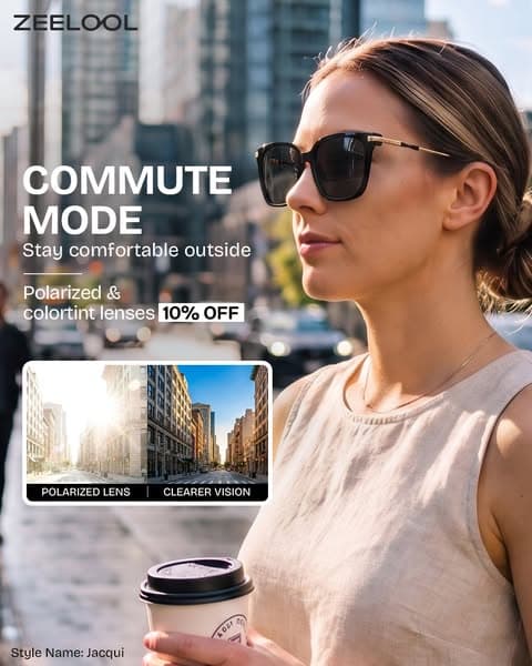 Complete summer look and shine bright with polarized lenses