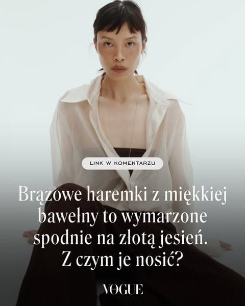 Brązowe haremki z miękkiej bawełny to wymarzone spodnie na złotą jesień. Z czym je nosić?