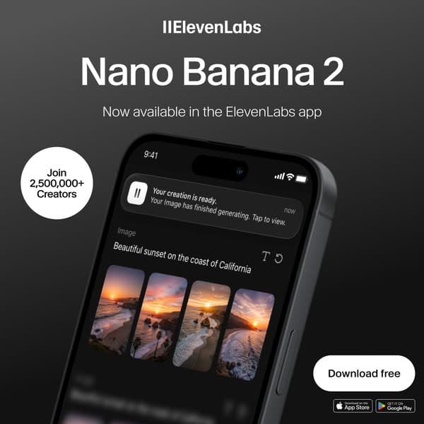 ElevenLabs | Join 2,000,000+ Creators | Most Realistic Voice AI Platform, Now with Video