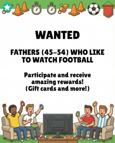 Wanted: Fathers in the US. All rewards are yours!