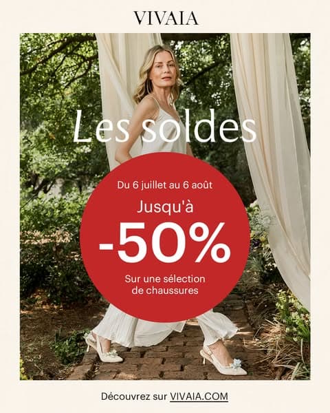 Le confort VIVAIA à prix doux.

👇 Profitez-en dès maintenant

🔥 Offre limitée