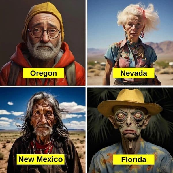 What Each US State Looks Like As A Person According To AI