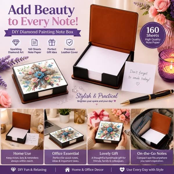 💎Shiny DIY Diamond Painting Note Box Kit✨