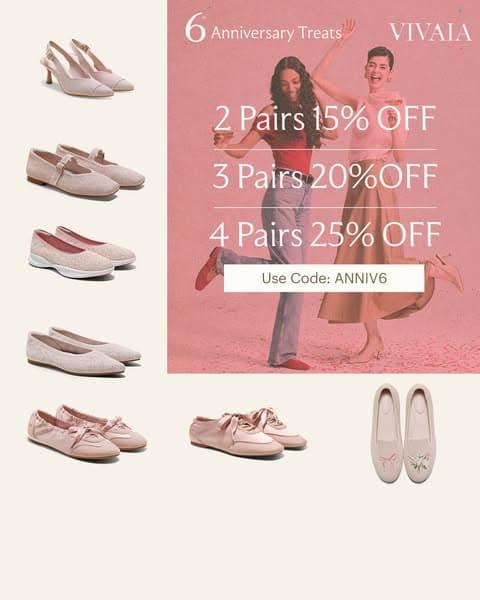 VIVAIA 6th Anniversary: Save Up to 25% Off!