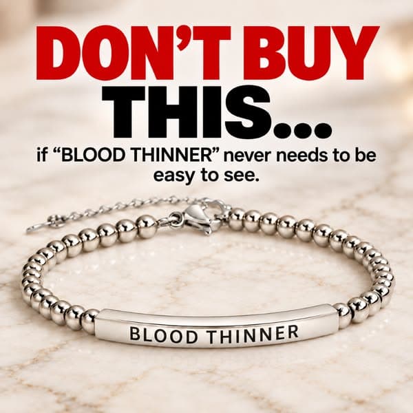Women's Slim Blood Thinner Medical Alert Bracelet – Silver & Gold | My Medi Friend