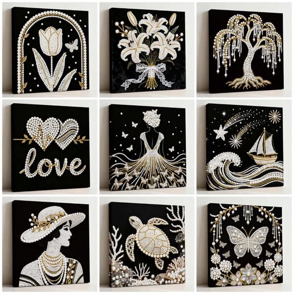 ✨Pre-Framed DIY Handcrafted Pearl Art Kits👉