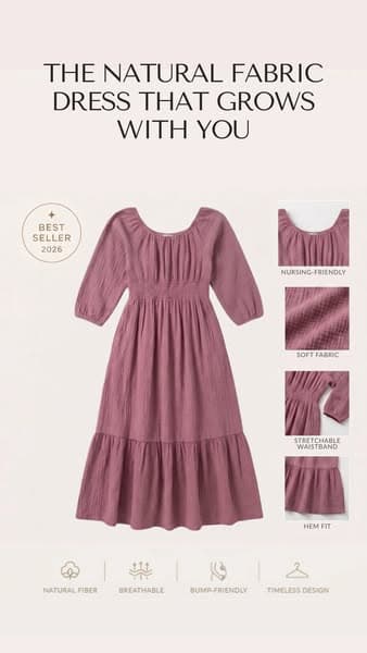 Eliza Dress For Maternity and Postpartum