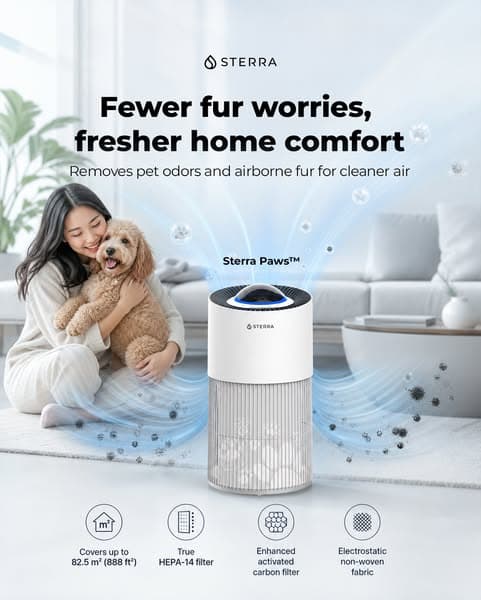 Sterra Paws™ True HEPA-14 Pet Air Purifier