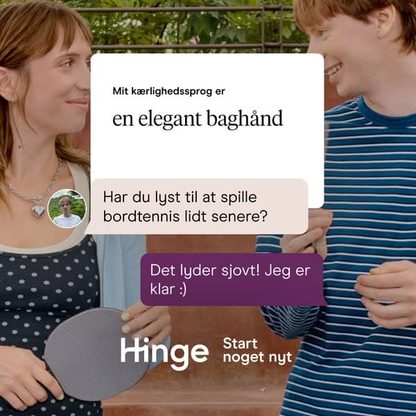 Tilmeld dig Hinge i dag.