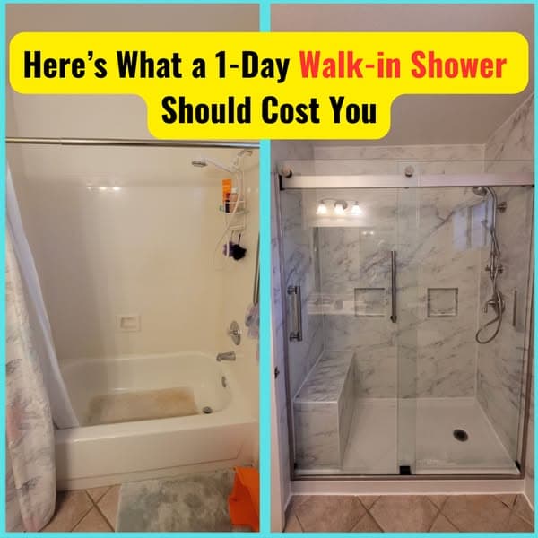 Here's What a 1-Day Walk-in Shower Should Cost You