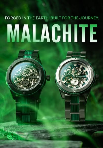 Watches Made From Ancient Malachite