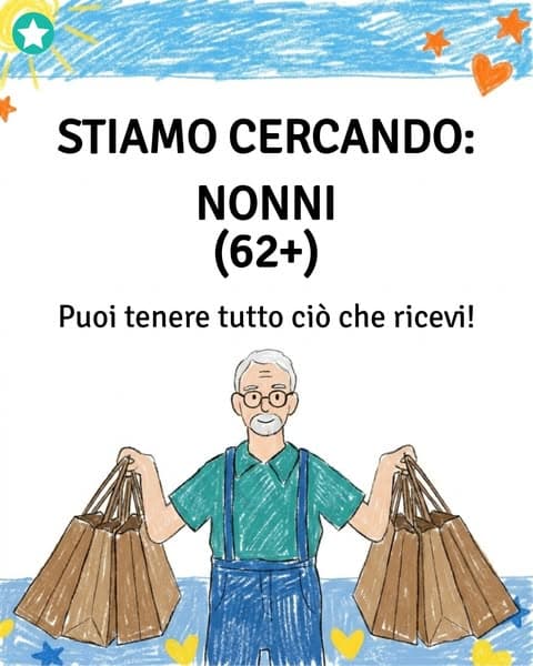 Cercasi: Nonni (62+) in Italia! Tutti i premi sono tuoi!