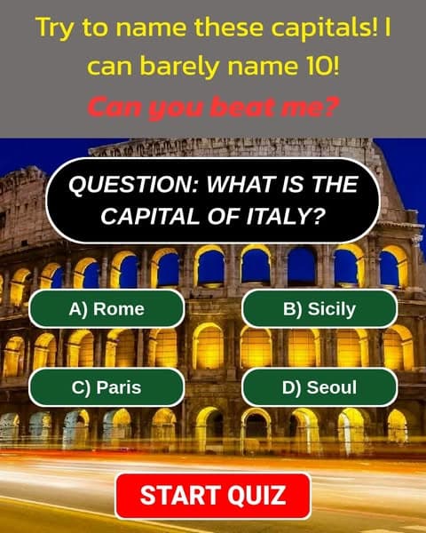Guess the World Capitals: Most People Fail Miserably