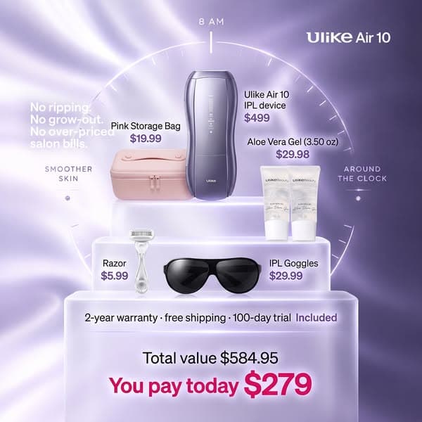 Say Goodbye to Hair - Shop Ulike Air10’s Fast & Painless Hair Removal Now!