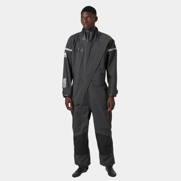 Helly Hansen Waterwear Drysuit, Ebony, L - Black/Ebony - L