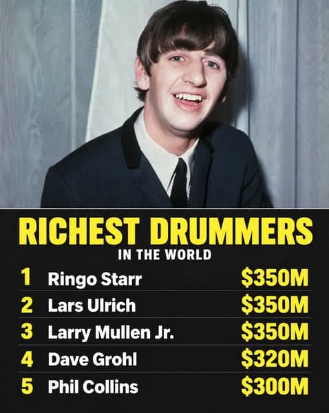 The Wealthiest Rock Drummers Of All Time