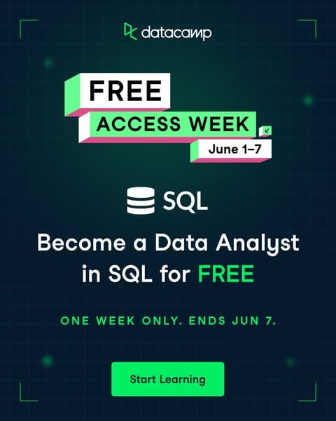 One Week Only: Learn SQL for Free