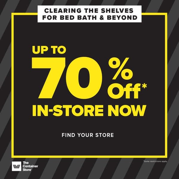 Save up to 70% In-Store