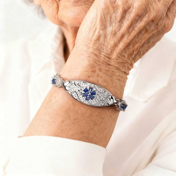 Personalized Zircon Medical ID Bracelet