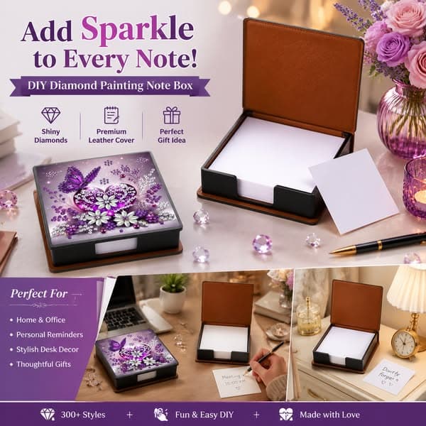💎Shiny DIY Diamond Painting Note Box Kit✨