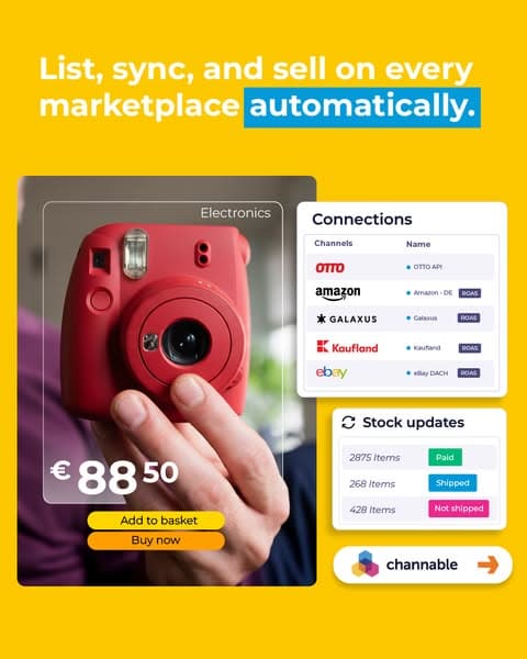 Sync, list and sell