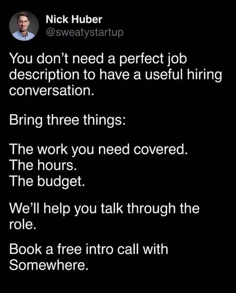 Talk through your next hire