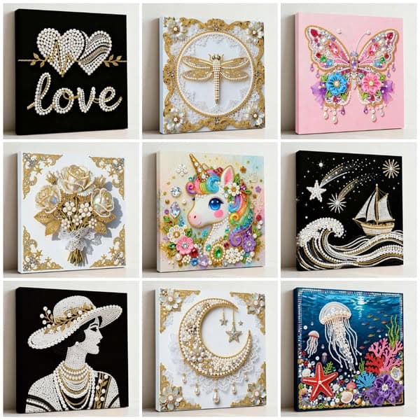 ✨Pre-Framed DIY Handcrafted Pearl Art Kits👉