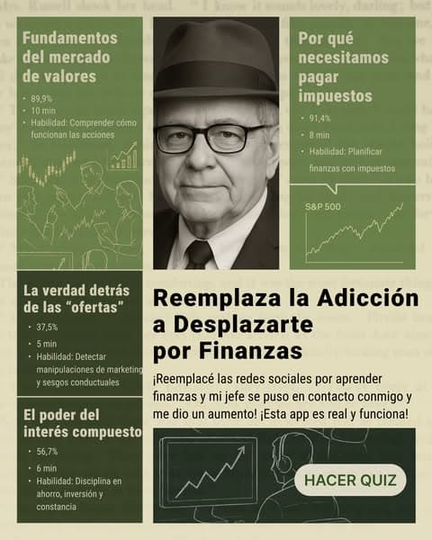⏳ Deja de escrolear sin sentido. ¡Aprende sobre finanzas!