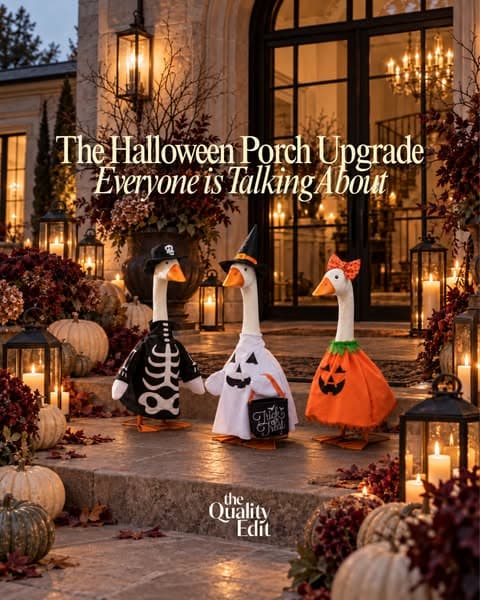 The Viral Porch Goose Is Ready for Halloween