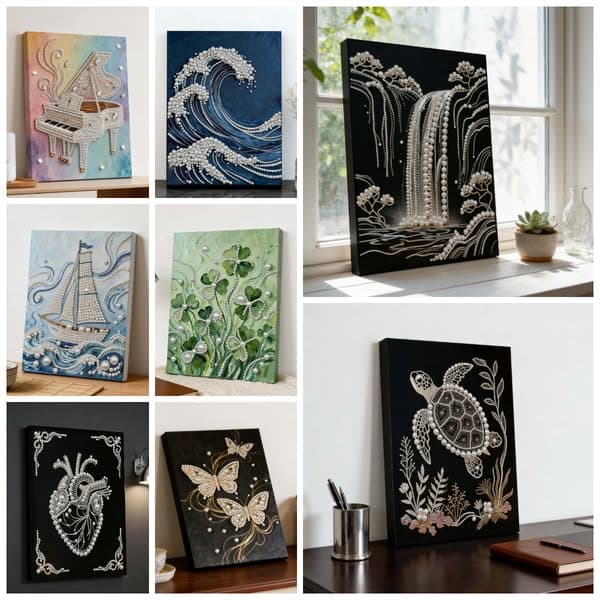 ✨Pre-Framed DIY Handcrafted Pearl Art Kits👉